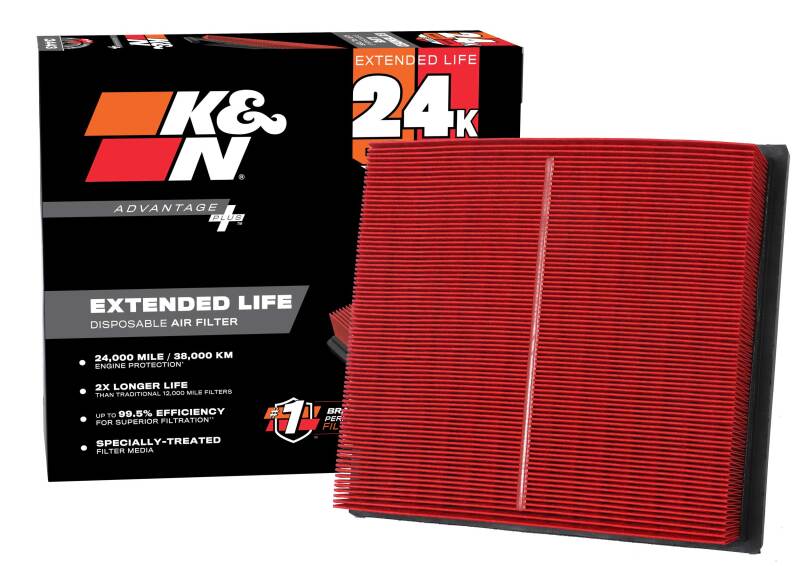 K&N Advantage Plus Air Filter 24K Miles Lexus Rx350 V6-3.5L F/I 10-17