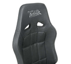 NRG Defender Water Resistant Steel Frame Suspension Seats Black w/ Blue Trim & Defender logo