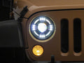 Raxiom 07-18 Jeep Wrangler JK Axial Series Quatro LED Headlights- Black Housing- Clear Lens