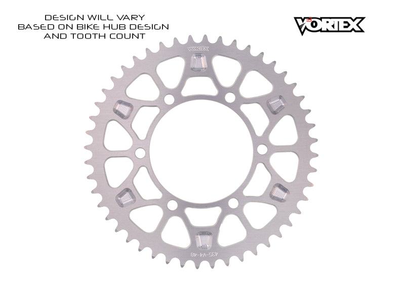 Vortex Racing V4 36 Tooth 420 Rear Sprocket - Silver