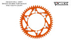 Vortex Racing 37 Tooth 520 Rear Sprocket - Orange