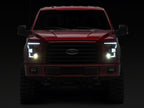 Raxiom 15-17 Ford F-150 XR Series LED Projector Headlights with DRL- Black Housing- Clear Lens