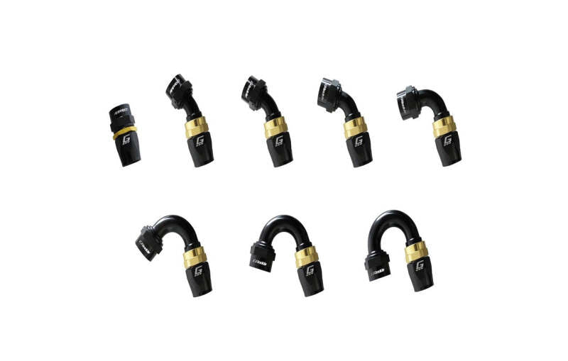 GReddy AN04 60 DEGREE HOSE END SWIVEL BLACK/GOLD ANODIZED