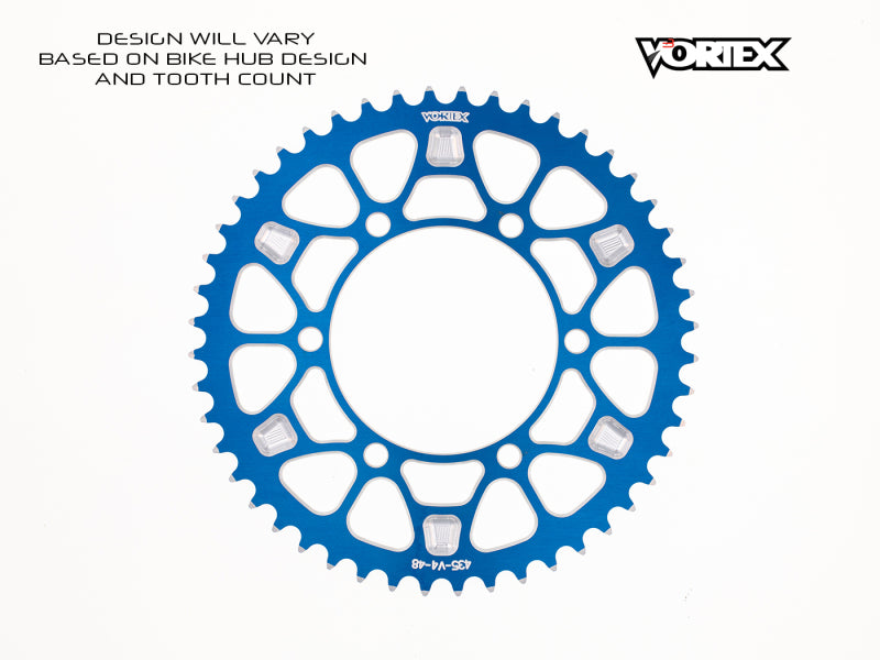 Vortex Racing V4 43 Tooth 530 Rear Sprocket - Blue