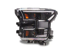Raxiom 15-17 Ford F-150 XR Series LED Projector Headlights with DRL- Black Housing- Clear Lens