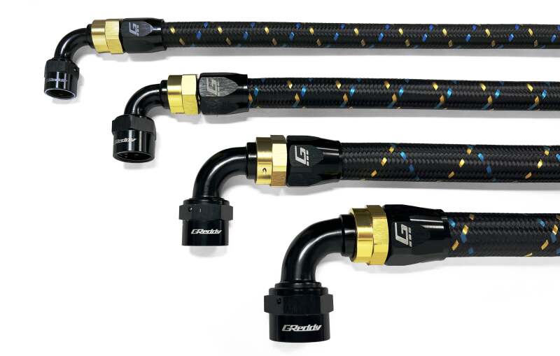 GReddy AN10 180 DEGREE HOSE END SWIVEL BLACK/GOLD ANODIZED
