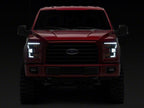 Raxiom 15-17 Ford F-150 XR Series LED Projector Headlights with DRL- Black Housing- Clear Lens