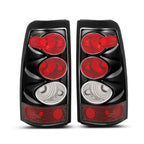 Raxiom 03-06 Chevrolet Silverado 1500 Fleetside Axial Series Tail Lights- Black- Clear Lens