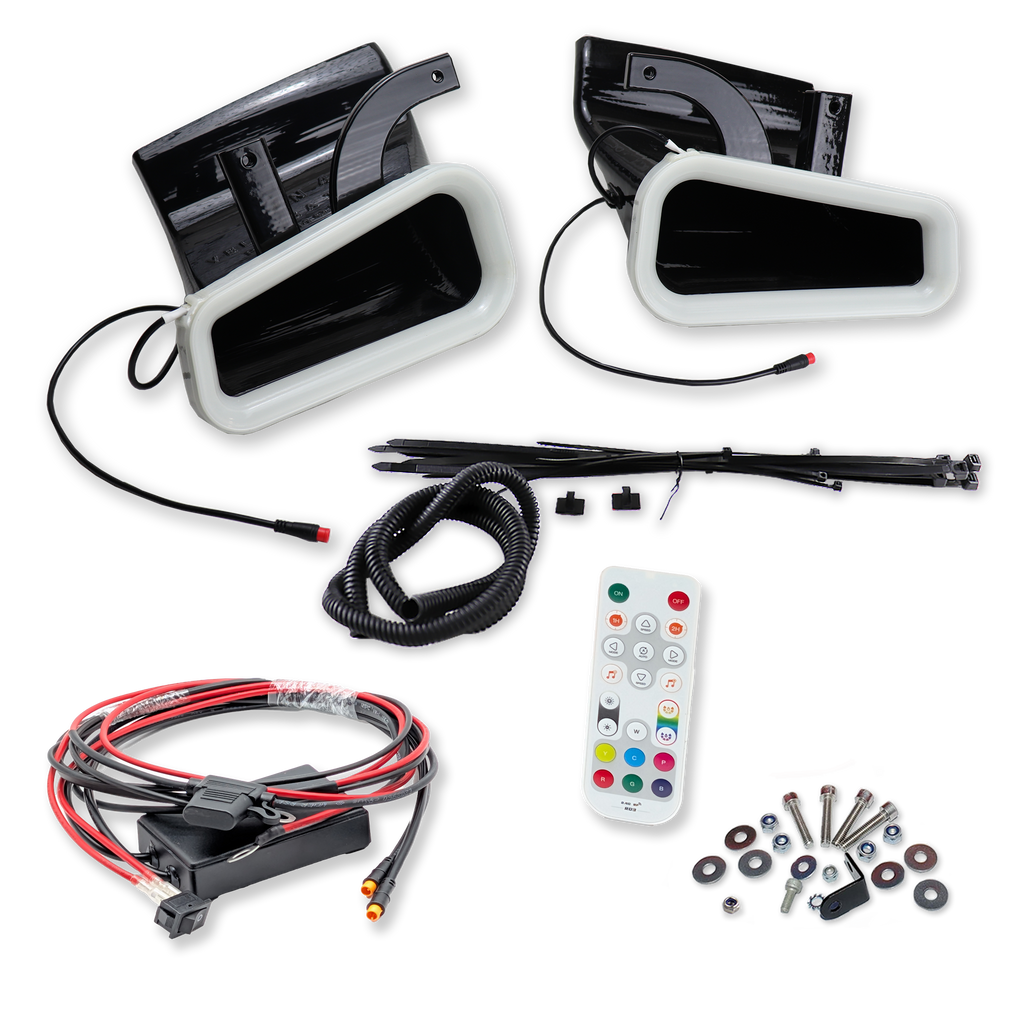 2014-2024 Infiniti Q50 Dual BIG MOUTH LIT KIT Ram Air Intake Snorkels