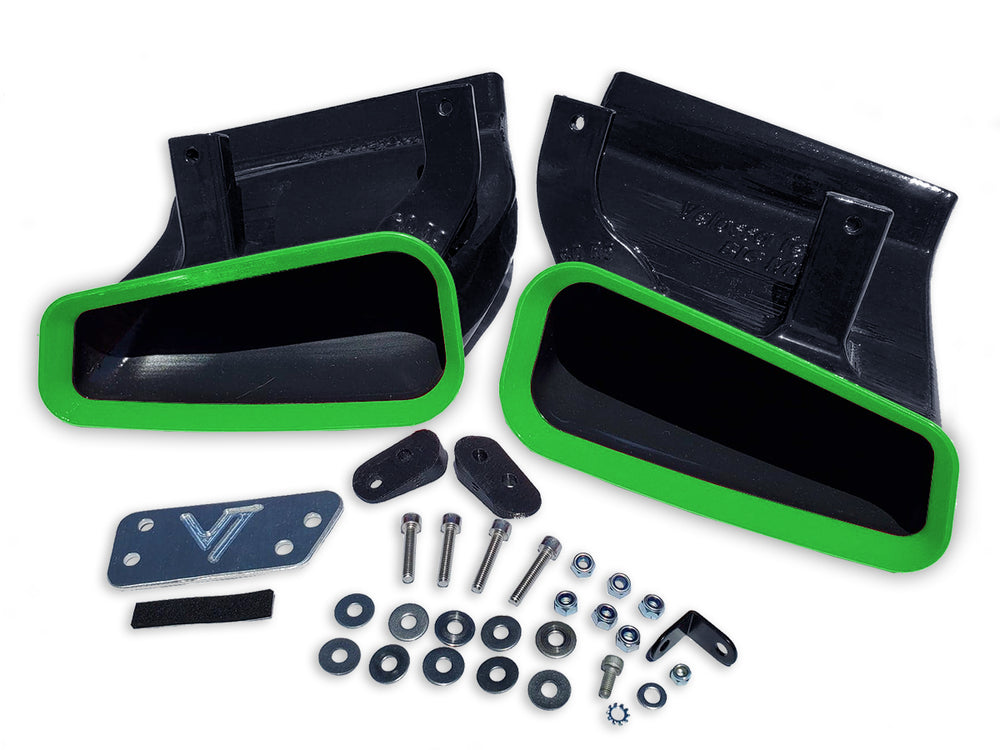 2016-2022 Infiniti Q60 Red Sport Dual BIG MOUTH Ram Air Intake Snorkels