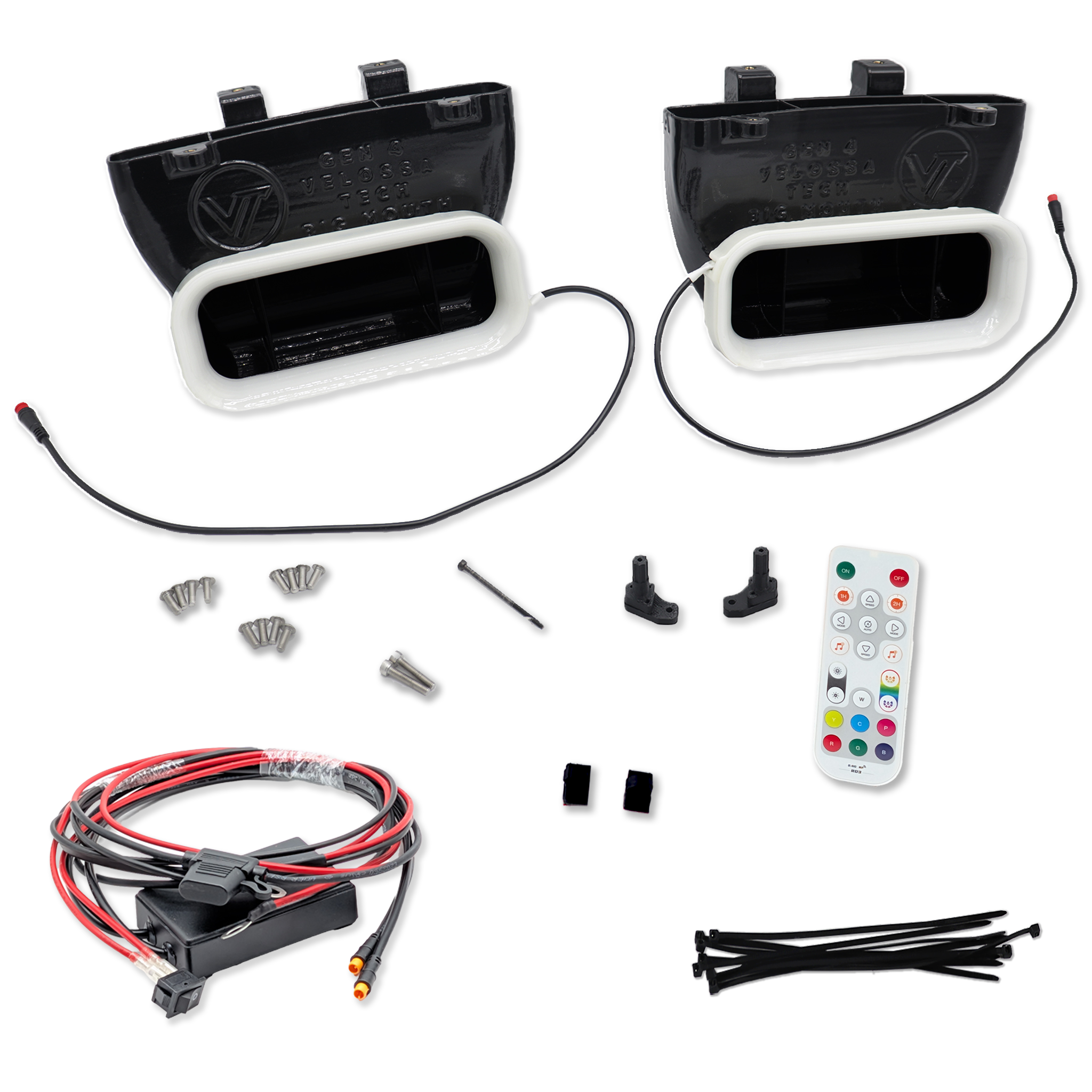 2024+ Ford F-150 (non Raptor) Dual BIG MOUTH LIT KIT Ram Air Intake Snorkels