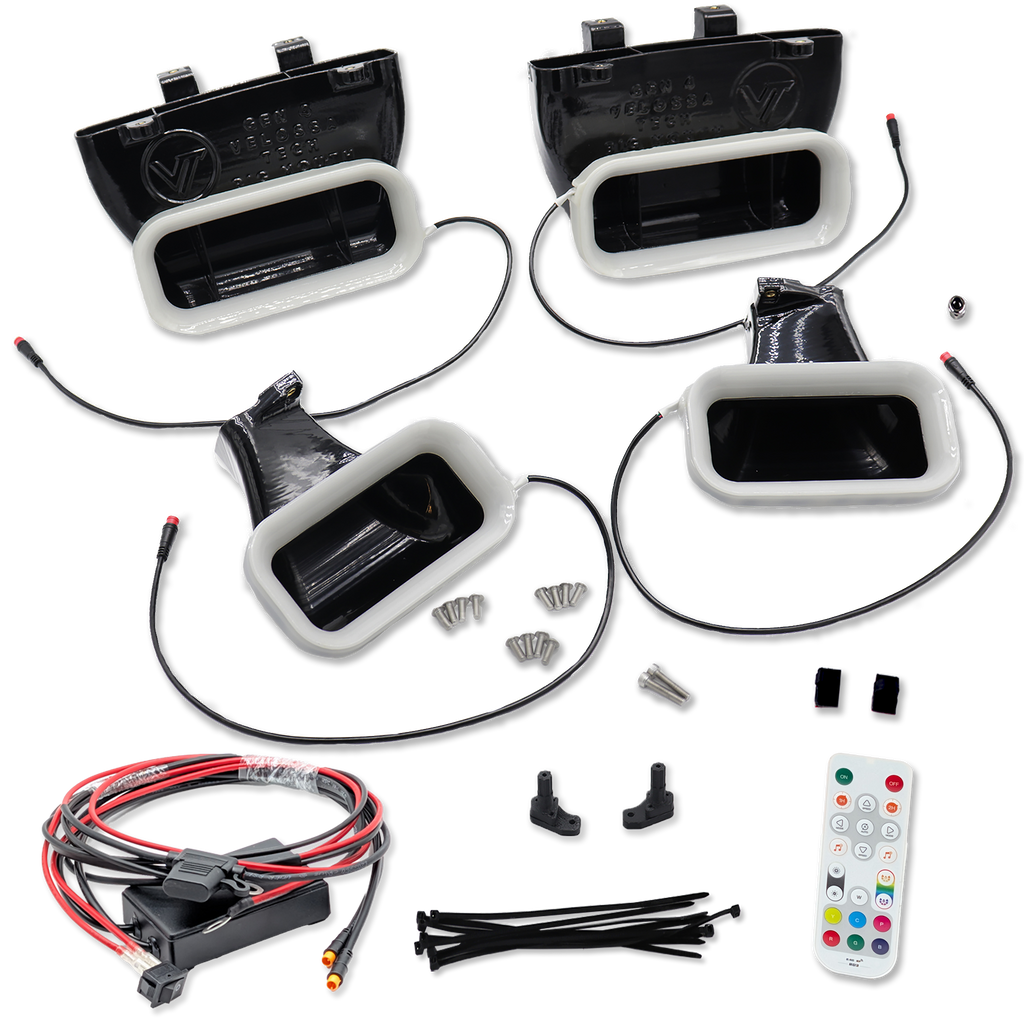 2015-2017 Ford F-150 and 2017-2020 Ford F-150 Raptor Quad BIG MOUTH LIT KIT Ram Air Intake Snorkels