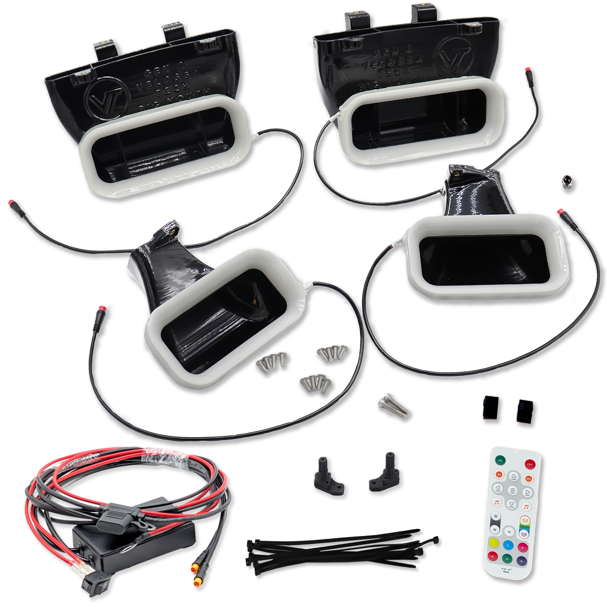2024+ Ford F-150 (non Raptor) Quad BIG MOUTH LIT KIT Ram Air Intake Snorkels