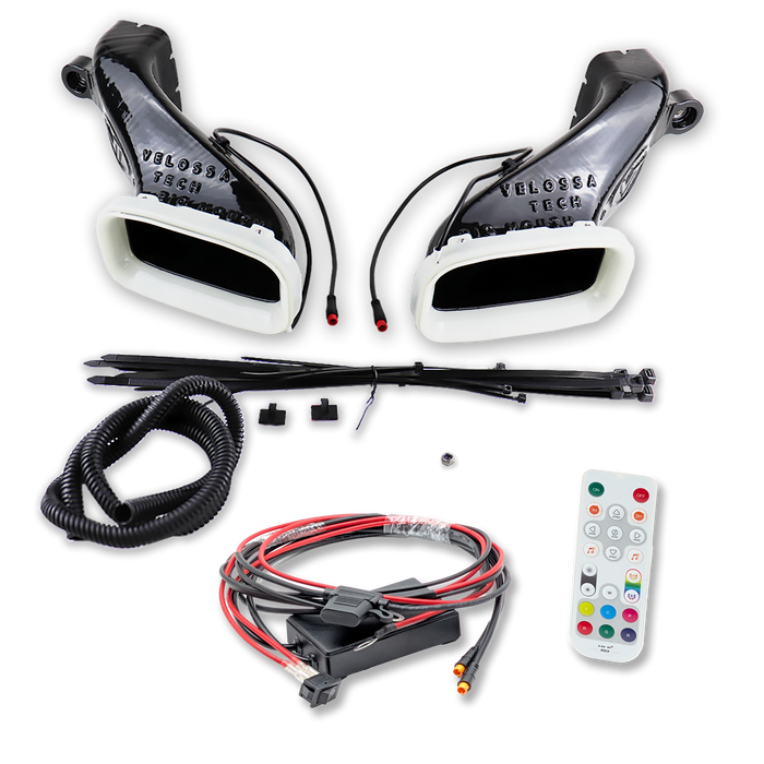 2017-2024 Kia Stinger 3.3T/2.0T/2.5T Dual BIG MOUTH LIT KIT Ram Air Intake Snorkels