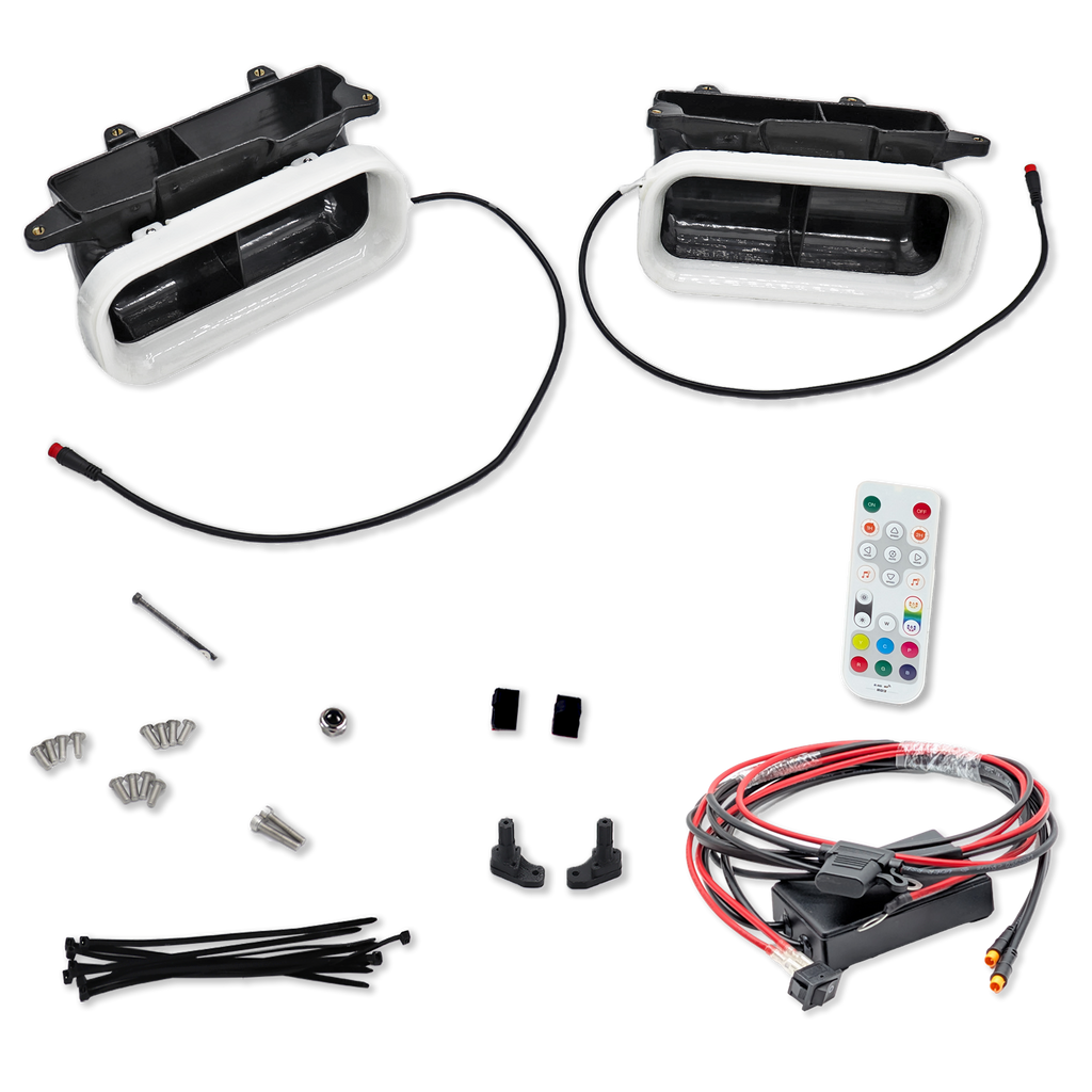 2018-2020 Ford F-150 and 2021-2022 Ford F-150 Raptor Dual BIG MOUTH LIT KIT Ram Air Intake Snorkels