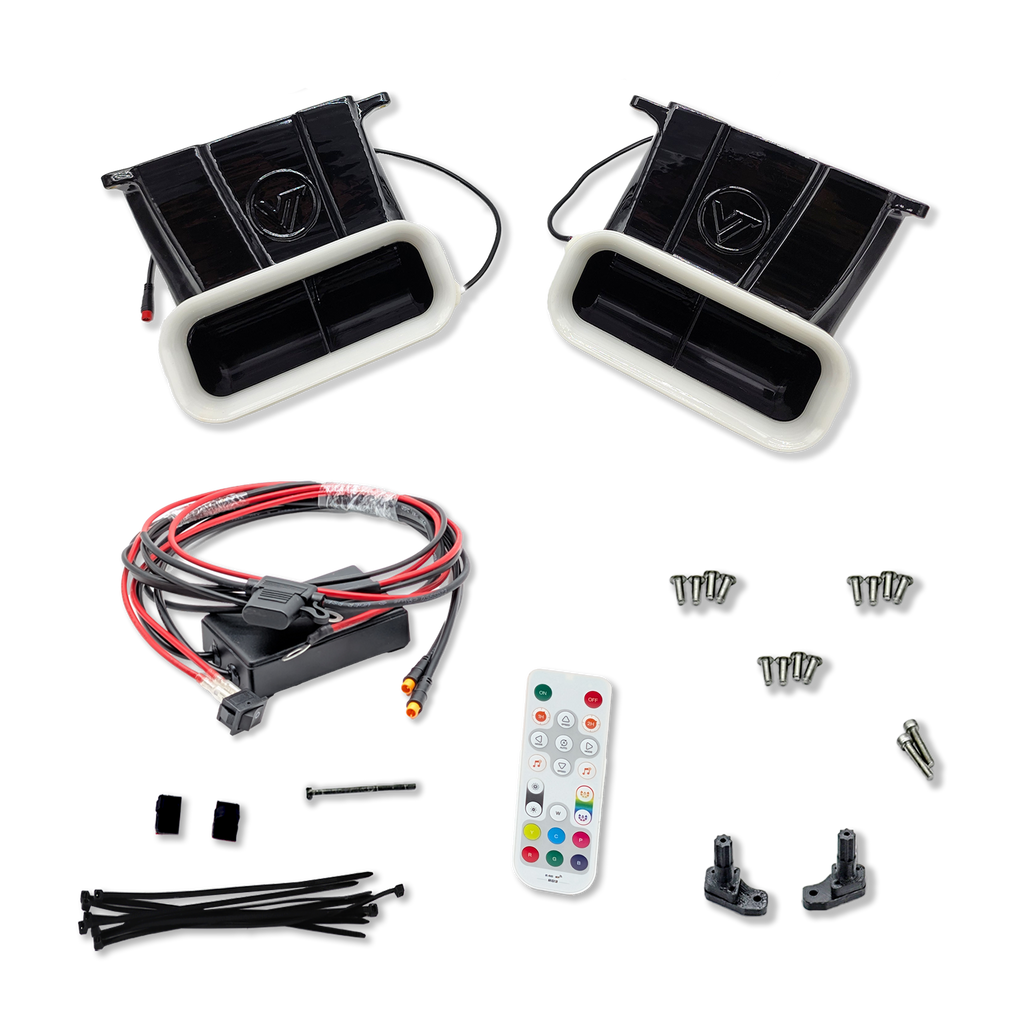 2021-2023 Ford F-150 and Tremor (non Raptor) Dual BIG MOUTH LIT KIT Ram Air Intake Snorkels