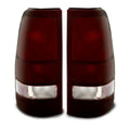 Raxiom 99-02 Chevrolet Silverado 1500 Fleetside Axial Series Tail Lights- Black- Midnight Red Lens