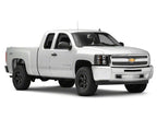 Raxiom 07-13 Chevrolet Silverado 1500 LED Halo Projector Headlights- Black Housing- Clear Lens