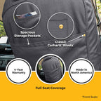 Covercraft 19-25 Toyota Rav4 Carhartt Super Dux SeatSaver Front Row Custom Seat Cover - Gravel