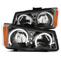 Raxiom 03-06 Chevrolet Silverado 1500 Dual LED Halo Projector Headlights- Black - Clear Lens
