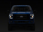 Raxiom 15-17 Ford F-150 Projector Headlights with LED Accent- Chrome Housing- Clear Lens