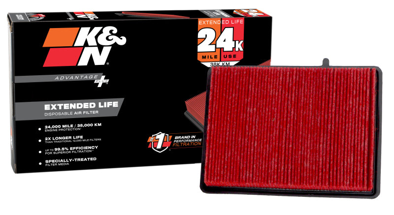 K&N Advantage Plus Air Filter 24K Miles Chevrolet Equinox L4-1.5L F/I 2018