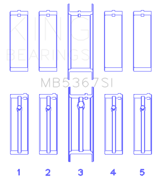King Engine Bearings GMC 2.4L (146cu) I4 Ecotec Main Bearing Set
