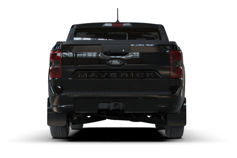 Rally Armor 22-26 Ford Maverick Black Mud Flap - Metallic Black Logo