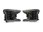 Raxiom 18-20 Ford F-150 CXR Series V2 LED Headlights- Black Housing- Clear Lens