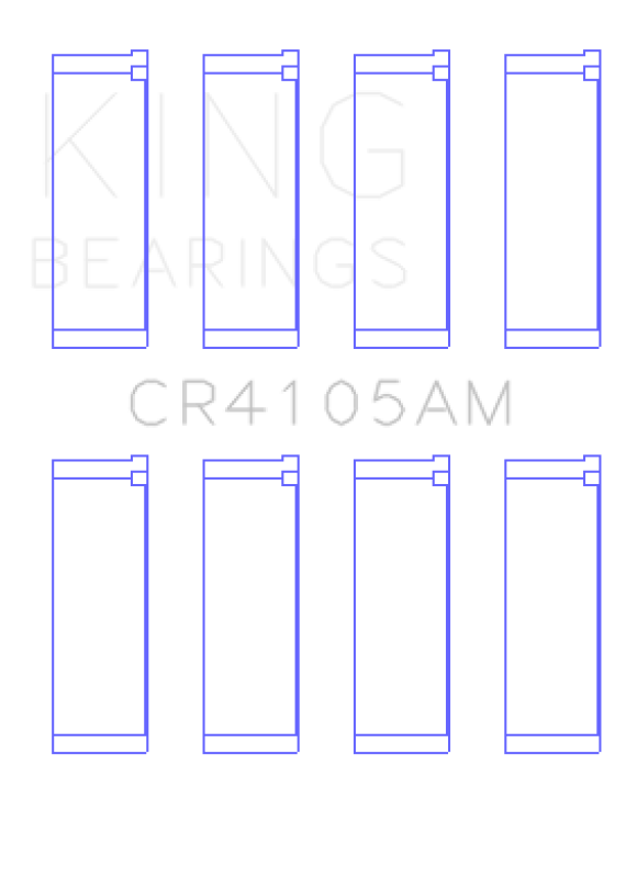 King Engine Bearings Mazda FS-DE L4/FP L4/FS L4  DOHC 16 Valve (Size +0.5) Rod Bearing Set