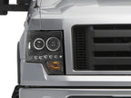 Raxiom 09-14 Ford F-150 G2 Super White LED Halo Projector Headlights- Black Housing- Clear Lens
