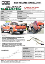 HKS LEGAMAX TRAIL MASTER 2022TUNDRA CATBACK
