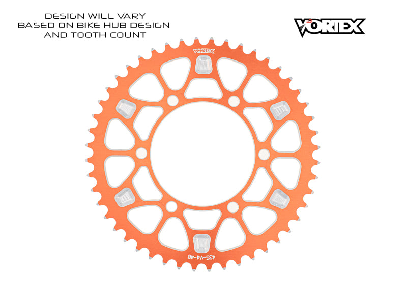 Vortex Racing V4 50 Tooth 520 Rear Sprocket - Orange