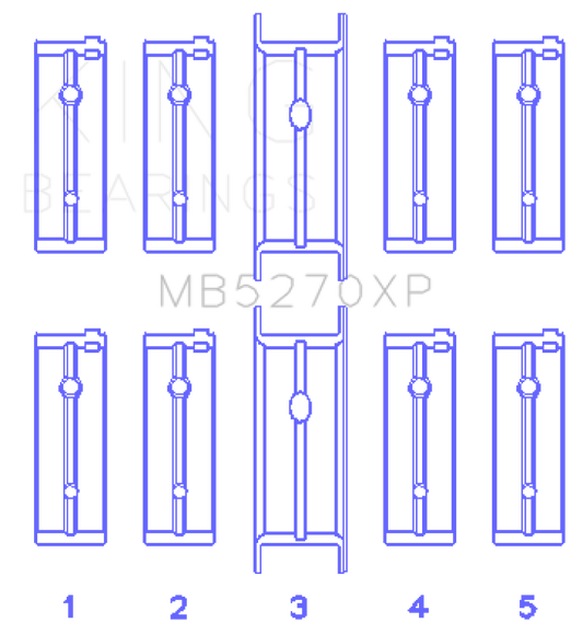 King Engine Bearings 03-05 Dodge Neon SRT4 2.4L Performance Main Bearing Set - Size STD