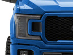 Raxiom 18-20 Ford F-150 CXR Series LED Headlights with Amber DRL- Black Housing- Clear Lens