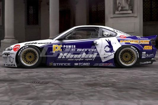 GReddy X Rocket Bunny S15 Rear Fenders for 1999-2002 Nissan Silvia