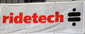 Ridetech Banner - White w/ Red & Black Ridetech Logo (3ft x 8ft)