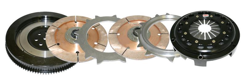 Comp1 Clutch 03-06 Lancer EVO 7/8/9 (750 ft/tq) Twin Disc Ceramic Clutch Kit