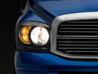 Raxiom 06-08 Dodge RAM 1500 Axial Series Euro Headlights- Black Housing- Clear Lens
