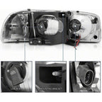 Raxiom 99-06 Chevrolet Sierra 1500 Axial Series LED DRL Headlights- Black Housing- Clear Lens