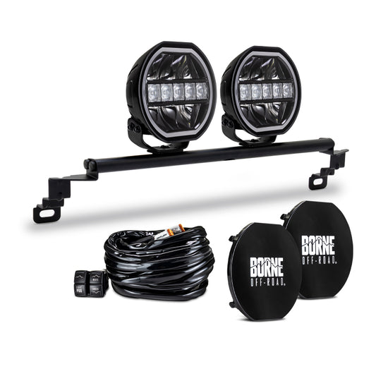 Borne Off-Road 2021+ Ford Bronco Direct Fit Lights - Standard Bumper - 2in x 7in Round