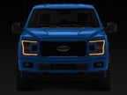 Raxiom 18-20 Ford F-150 LED Halo Surround Headlights with Amber DRL- Black Housing- Clear Lens