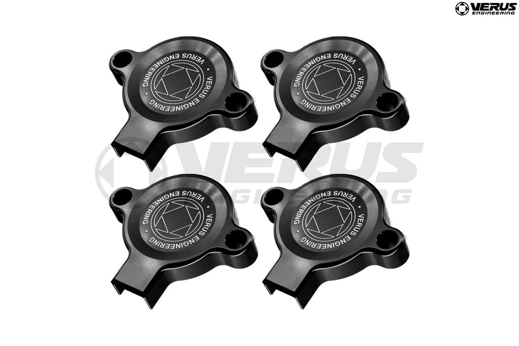 Verus Engineering Cam Sensor Cover Kit, Set of 4, Anodized Black - FA20 Engine