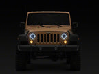 Raxiom 07-18 Jeep Wrangler JK Axial Series Quatro LED Headlights- Black Housing- Clear Lens