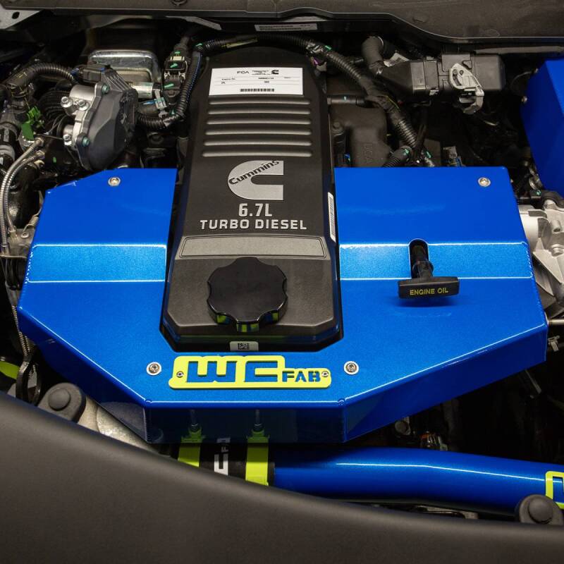 Wehrli 10-24 Cummins Fabricated Aluminum Engine Cover - Brizzle Blue