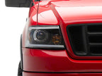 Raxiom 04-08 Ford F-150 Axial Series LED Proj Headlights/Seq LED Bar- Black- Clear Lens