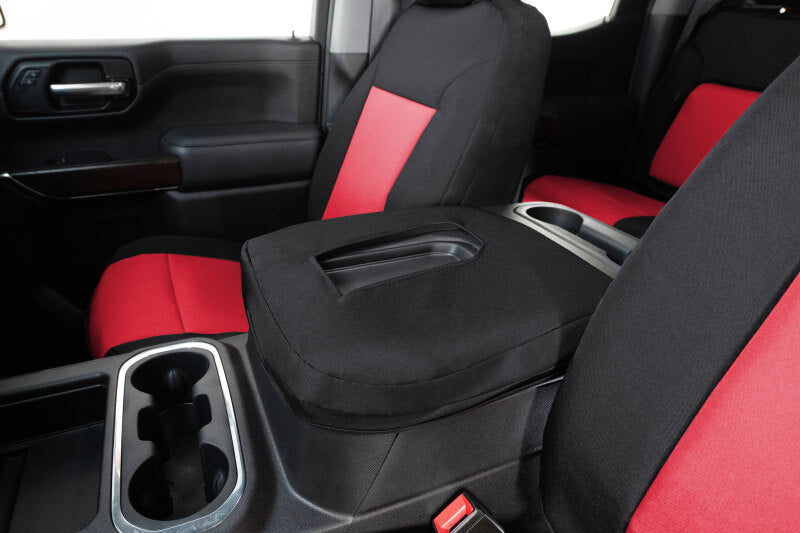 Covercraft 17-24 Nissan Armada Endura PrecisionFit Custom Front Row Seat Covers - Red/Black