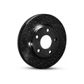 R1 67-70 Chevrolet Bel Air Front Left Drilled Black Brake Rotor