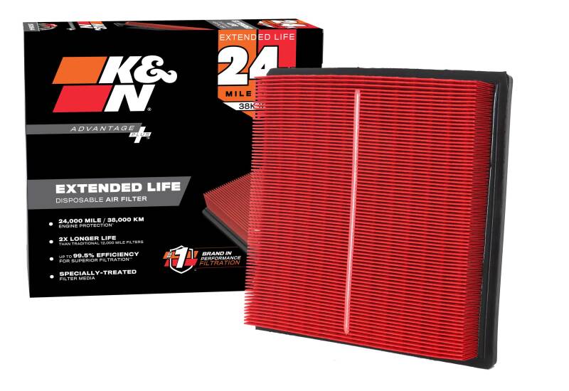 K&N Advantage Plus Air Filter 24K Miles Subaru Impreza H4-2.0L F/I 17-18