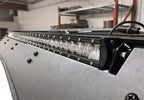 Cali Raised 40in Cutout Prinsu Roof Rack 42in Led Light & Bracket Kit w/ Square Blue Backlit Switch